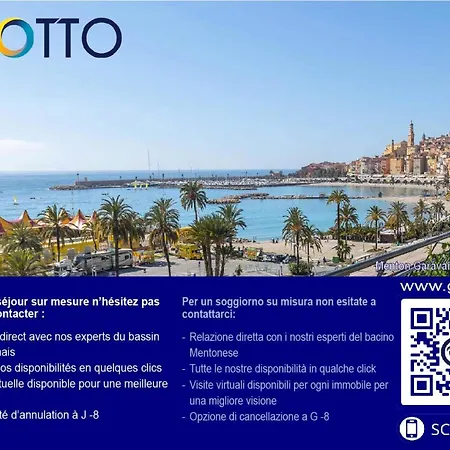아파트 Le Garavan Beach - Giotto - Joli 2p Calme Refait A Neuf Avec Terrasse Et Vue Mer Laterale Mae-5334